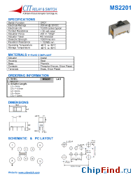 Datasheet MS2201L6 manufacturer CIT