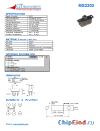 Datasheet MS2202L5B manufacturer CIT