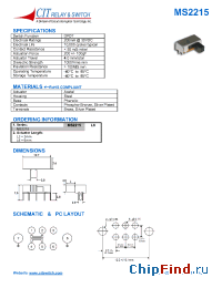 Datasheet MS2215 manufacturer CIT
