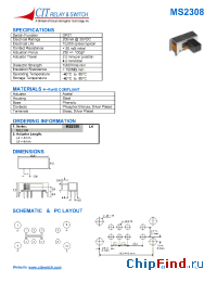 Datasheet MS2308 manufacturer CIT