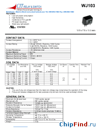 Datasheet WJ1031C5DC.15S manufacturer CIT