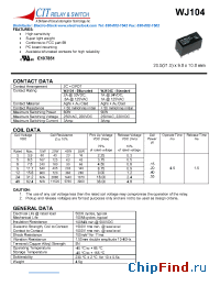 Datasheet WJ1042C12VDC.15S manufacturer CIT