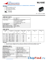 Datasheet WJ105E1A9VDC.20 производства CIT