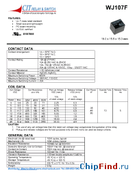 Datasheet WJ107F1A1218VDC.36 manufacturer CIT