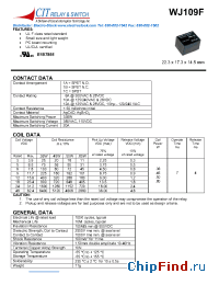 Datasheet WJ109F1A106VDC.45 manufacturer CIT