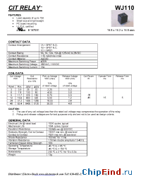 Datasheet WJ1101AS123VDC.36 manufacturer CIT