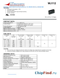 Datasheet WJ1121AS12VDC производства CIT