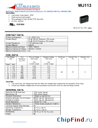Datasheet WJ1131AS18VDC manufacturer CIT