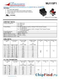 Datasheet WJ115F11A110VDCS6 manufacturer CIT