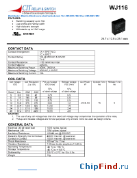 Datasheet WJ115F31AS24VDC производства CIT