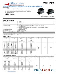 Datasheet WJ115F31CL производства CIT