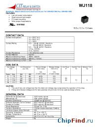 Datasheet WJ1181BS24VDC производства CIT