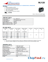 Datasheet WJ1201AC12VDC manufacturer CIT
