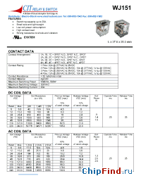 Datasheet WJ1511AF12VDC manufacturer CIT
