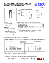 Datasheet CLE132W производства Clairex