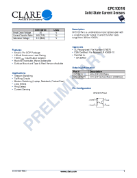 Datasheet CPC1001NTR manufacturer Clare