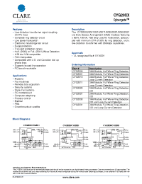 Datasheet CYG2031 manufacturer Clare