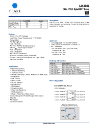 Datasheet LAA100PL manufacturer Clare