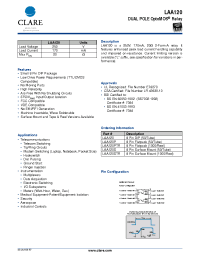 Datasheet LAA120STR manufacturer Clare