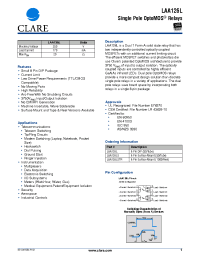 Datasheet LAA126L manufacturer Clare