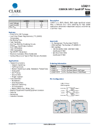 Datasheet LCA211STR manufacturer Clare