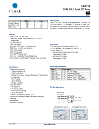 Datasheet LCC110P manufacturer Clare