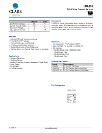 Datasheet LDA200 manufacturer Clare