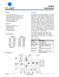 Datasheet M-8870 manufacturer Clare