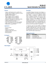 Datasheet M-984-02T manufacturer Clare