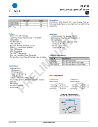 Datasheet PLA132S manufacturer Clare