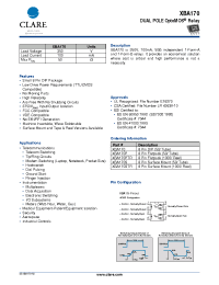 Datasheet XBA170PTR manufacturer Clare