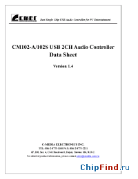 Datasheet CM102A manufacturer C-Media