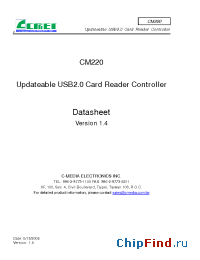 Datasheet CM220 manufacturer C-Media