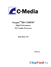 Datasheet CMI8787 manufacturer C-Media