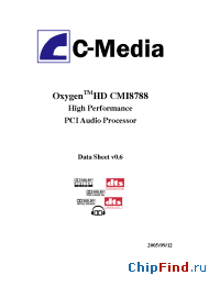 Datasheet CMI8788 manufacturer C-Media