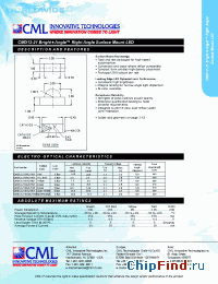 Datasheet CMD12-21VYC/TR8 manufacturer CML