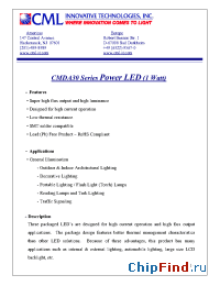 Datasheet CMDA30CB15D13L manufacturer CML