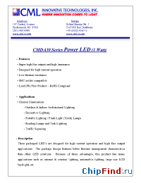 Datasheet CMDA30CW15D13L manufacturer CML
