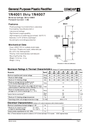 Datasheet 1N4006 manufacturer Comchip