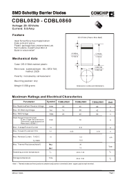 Datasheet CDBL0860 manufacturer Comchip