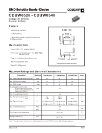 Datasheet CDBW0540 manufacturer Comchip