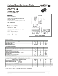 Datasheet CDST914 manufacturer Comchip