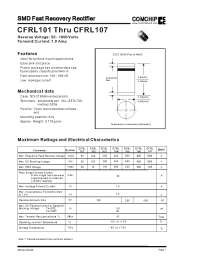 Datasheet CFRL106 manufacturer Comchip