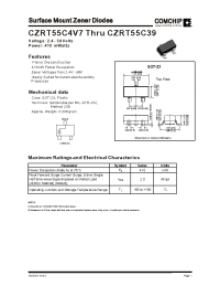 Datasheet CZRT55C6V8 производства Comchip