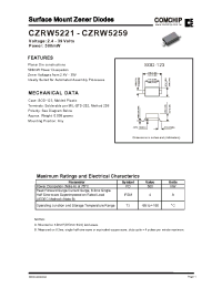 Datasheet CZRW5241 manufacturer Comchip