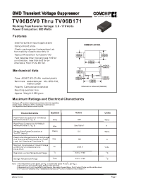 Datasheet TV06B5V0KB manufacturer Comchip