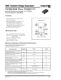 Datasheet TV30C100J manufacturer Comchip