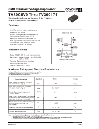 Datasheet TV30C220K manufacturer Comchip