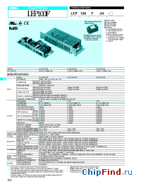 Datasheet LEB100F-0524 manufacturer COSEL