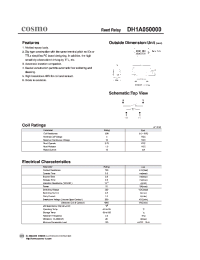 Datasheet DH1A050000 manufacturer COSMO